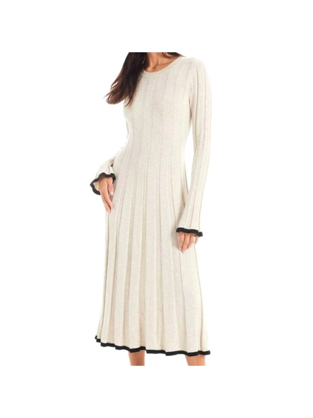 Allison New York Francesca Midi Dress in Natural Size Extra Small New